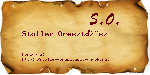 Stoller Oresztész névjegykártya